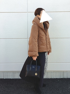 「Simplicite（サンプリシテ）のアイテム（ブルゾン）」を使った、TOMOさん（レディース・156cm）の冬コーディネート