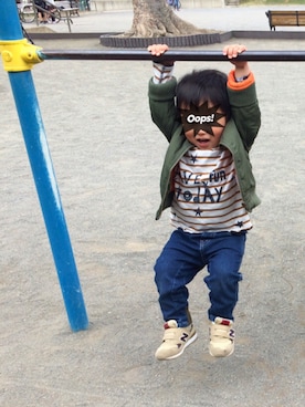 「MARKEY'S（マーキーズ）のアイテム（ブルゾン）」を使った、a&mさん（キッズ・90cm）の春コーディネート