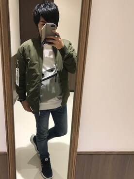 「Jungle Storm（ジャングルストーム）のアイテム（ジャケット/アウター）」を使った、こなんさん（メンズ・159cm）の秋コーディネート