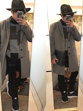 「WEGO（ウィゴー）のアイテム（クラッチバッグ）」を使った、こなんさん（メンズ・159cm）の秋コーディネート