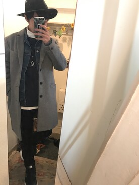 「WEGO（ウィゴー）のアイテム（スウェット）」を使った、こなんさん（メンズ・159cm）の冬コーディネート
