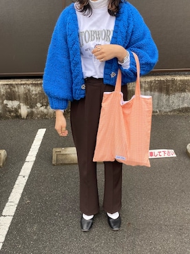 「ニコアンド」｜「アイテム（バレエシューズ）」を使った、𝙝𝙞𝙟𝙞𝙧𝙞さん（レディース・165cm）の冬コーディネート