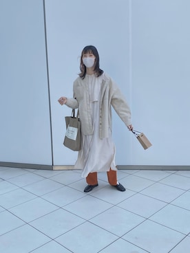 「ニコアンド」｜「アイテム（バレエシューズ）」を使った、𝙝𝙞𝙟𝙞𝙧𝙞さん（レディース・165cm）の冬コーディネート