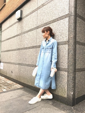 「Moname（モナーム）のアイテム（ワンピース/ドレス）」を使った、Arrさん（レディース・156cm）の夏コーディネート