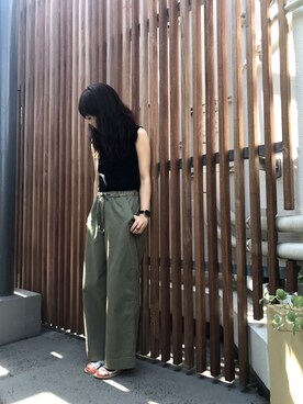 「Moname（モナーム）のアイテム（その他パンツ）」を使った、Arrさん（レディース・156cm）の夏コーディネート