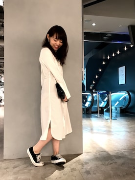 「Moname（モナーム）のアイテム（ワンピース/ドレス）」を使った、Arrさん（レディース・156cm）の夏コーディネート
