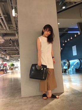 「Moname（モナーム）のアイテム（ワンピース/ドレス）」を使った、Arrさん（レディース・156cm）の夏コーディネート
