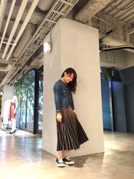 「Moname（モナーム）のアイテム（ジャケット/アウター）」を使った、Arrさん（レディース・156cm）の秋コーディネート
