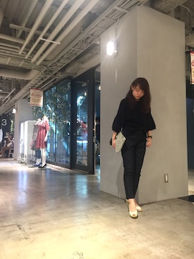「Marilyn Moon（マリリンムーン）のアイテム（ニット/セーター）」を使った、Arrさん（レディース・156cm）の秋コーディネート