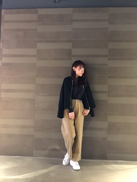 「Moname（モナーム）のアイテム（その他パンツ）」を使った、Arrさん（レディース・156cm）の秋コーディネート