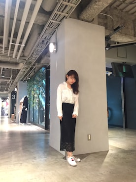「Moname（モナーム）のアイテム（トップス）」を使った、Arrさん（レディース・156cm）の秋コーディネート