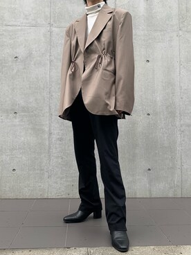 「endevice（エンデヴァイス）のアイテム（シューズ）」を使った、curiptさん（メンズ・173cm）の春コーディネート