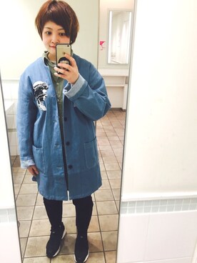 「THE TEST（ザ テスト）のアイテム（ジャケット/アウター）」を使った、☺︎ゆの☺︎さん（レディース・167cm）の春コーディネート
