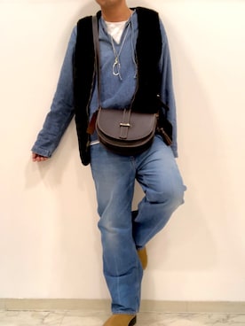 「YSTRDY's TMRRW（イエスタデイズトゥモロー）のアイテム（シャツ/ブラウス）」を使った、ワイチャンさん（メンズ・173cm）の冬コーディネート