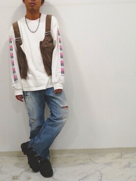 「JOURNAL STANDARD relume（ジャーナルスタンダード　レリューム）のアイテム（アクセサリー）」を使った、ワイチャンさん（メンズ・173cm）の冬コーディネート