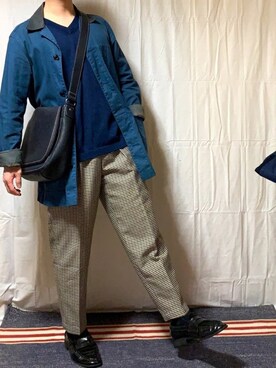 「417 EDIFICE（フォーワンセブンエディフィス）のアイテム（ローファー）」を使った、hiroakiさん（メンズ・168cm）の春コーディネート