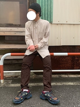 「CPH（シーピーエイチ）のアイテム（ニットキャップ/ビーニー）」を使った、I.N.Oさん（メンズ・178cm）の秋コーディネート