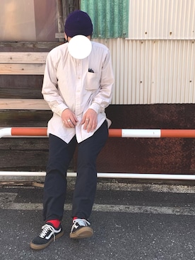「CPH（シーピーエイチ）のアイテム（ニットキャップ/ビーニー）」を使った、I.N.Oさん（メンズ・178cm）の秋コーディネート