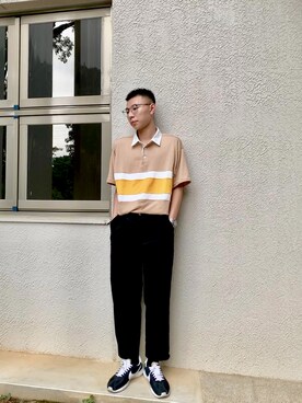 「NIKE（ナイキ）のアイテム（スニーカー、ブラック系）」を使った、澤さん（メンズ・172cm）の秋コーディネート