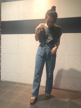 「AS KNOW AS PINKY（アズノゥアズピンキー）のアイテム（サンダル）」を使った、yumigoooonさん（レディース・160cm）の夏コーディネート