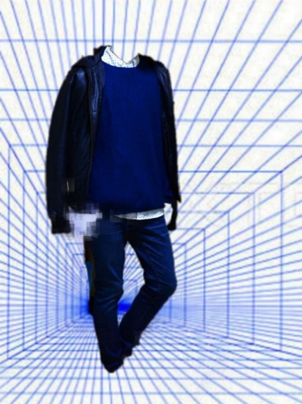 「秋コーデ、秋服、デニムパンツ、パーカー、シャツスタイル、ニット」｜「no brandのアイテム（その他アウター、ブラック系）」を使った、tsuさん（メンズ・168cm）の秋コーディネートの1枚目の写真