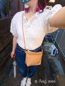 「mel（メル）のアイテム（トップス）」を使った、みぃさん（レディース・157cm）の夏コーディネート