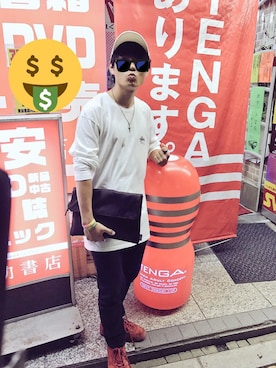 「Libra Cue（リブラ キュー）のアイテム」を使った、りんさん（メンズ・165cm）の冬コーディネート
