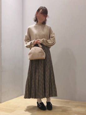 「グレンチェック」｜まゆまろさん（レディース・154cm）の秋コーディネート