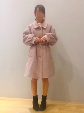 「ORiental TRaffic(ORiental TRaffic)」｜「アイテム（その他アウター）」を使った、まゆまろさん（レディース・154cm）の秋コーディネート