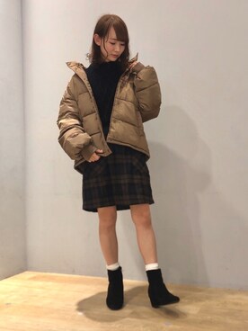 「ORiental TRaffic(ORiental TRaffic)」｜「アイテム（ブルゾン）」を使った、まゆまろさん（レディース・154cm）の秋コーディネート