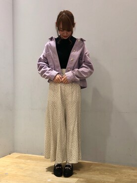 「ORiental TRaffic(ORiental TRaffic)」｜「アイテム（ブルゾン）」を使った、まゆまろさん（レディース・154cm）の冬コーディネート