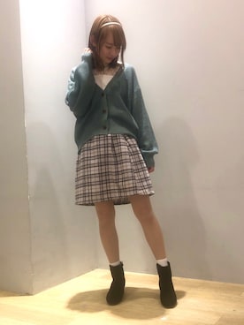 「チエック」｜まゆまろさん（レディース・154cm）の冬コーディネート