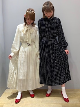 「アイテム（その他ヘアアクセサリー、ゴールド系）」を使った、まゆまろさん（レディース・154cm）の冬コーディネート