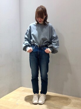 「FILA（フィラ）のアイテム（シューズ）」を使った、まゆまろさん（レディース・154cm）の冬コーディネート