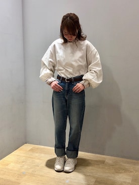 「FILA（フィラ）のアイテム（シューズ）」を使った、まゆまろさん（レディース・154cm）の冬コーディネート