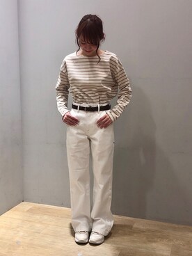「FILA（フィラ）のアイテム（シューズ）」を使った、まゆまろさん（レディース・154cm）の春コーディネート