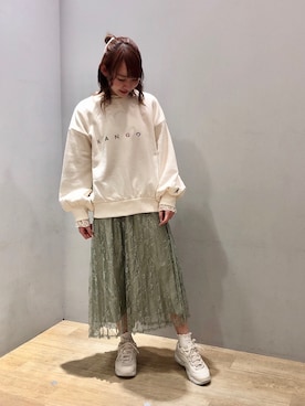 「FILA（フィラ）のアイテム」を使った、まゆまろさん（レディース・154cm）の春コーディネート