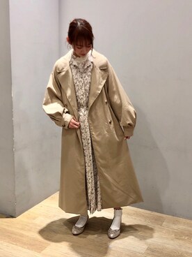 「ORiental TRaffic(ORiental TRaffic)」｜「アイテム（ブルゾン）」を使った、まゆまろさん（レディース・154cm）の春コーディネート