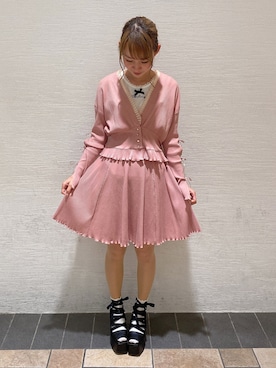 「Honey Salon（ハニーサロン）のアイテム（ワンピース/ドレス）」を使った、まゆまろさん（レディース・154cm）の夏コーディネート