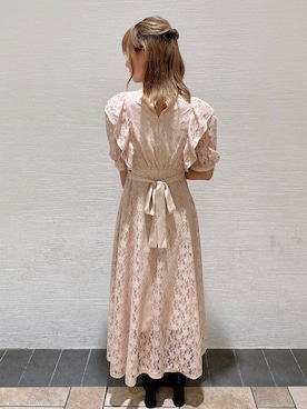 「Honey Salon（ハニーサロン）のアイテム（ワンピース/ドレス）」を使った、まゆまろさん（レディース・154cm）の夏コーディネート