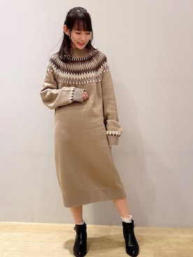 まゆまろさん（レディース・154cm）の冬コーディネート