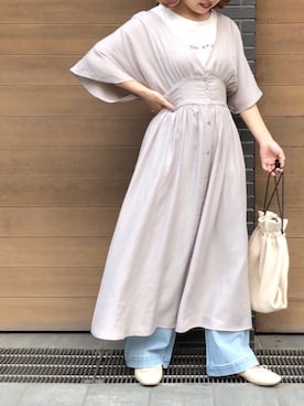 「RAY CASSIN（レイカズン）のアイテム（ハンドバッグ）」を使った、Raycassin_officialさん（レディース・160cm）の夏コーディネート