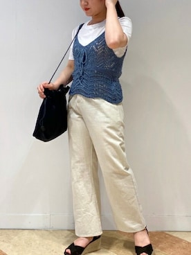 「RAY CASSIN（レイカズン）のアイテム（ハンドバッグ）」を使った、Raycassin_officialさん（レディース・158cm）の夏コーディネート