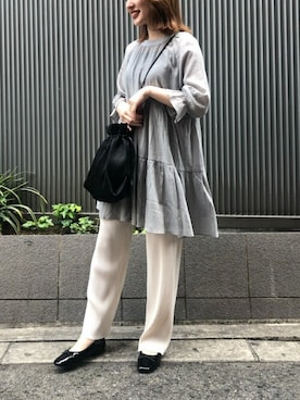 「RAY CASSIN（レイカズン）のアイテム（ハンドバッグ）」を使った、Raycassin_officialさん（レディース・155cm）の夏コーディネート