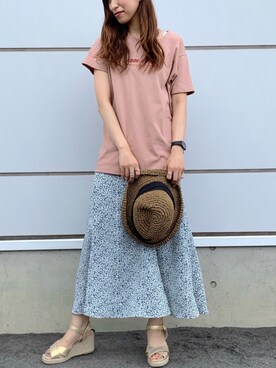 「RAY CASSIN（レイカズン）のアイテム（帽子）」を使った、Raycassin_officialさん（レディース・160cm）の夏コーディネート