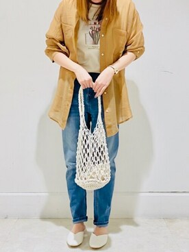 「RAY CASSIN（レイカズン）のアイテム（スリッポン）」を使った、Raycassin_officialさん（レディース・158cm）の夏コーディネート