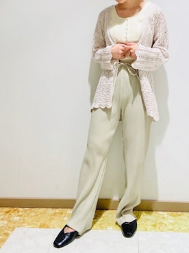 「RAY CASSIN（レイカズン）のアイテム（スリッポン）」を使った、Raycassin_officialさん（レディース・156cm）の夏コーディネート