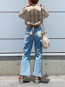 「RAY CASSIN（レイカズン）のアイテム（ハンドバッグ）」を使った、Raycassin_officialさん（レディース・160cm）の夏コーディネート