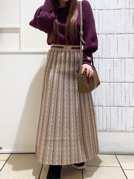 「RAY CASSIN（レイカズン）のアイテム（ベルト）」を使った、Raycassin_officialさん（レディース・155cm）の秋コーディネート