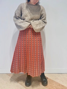 「もちもちニット」｜Raycassin_officialさん（レディース・155cm）の秋コーディネート